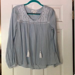 Light Blue Long Sleeve H&M Top